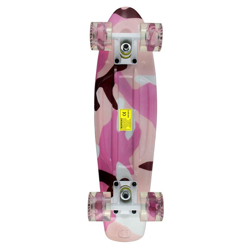 Meketec Skateboards Mini Cruiser 22 inch Retro Boy Kids First Skateboard for Youthes Beginners Children Teenageres Girl Youth Adults Patinetas Boys 7 to 10 (Pink Camouflage) - Image 3